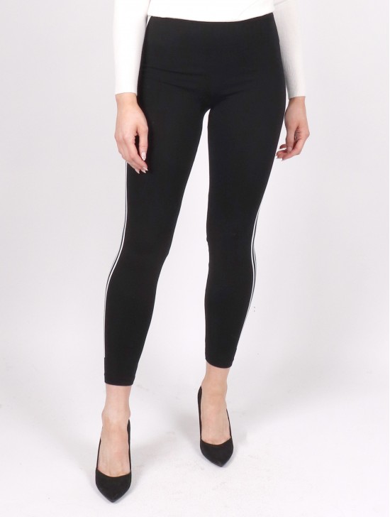Bamboo Cotton Feeling, Women Cotton Feel Double Striped Yoga/Running Leggings